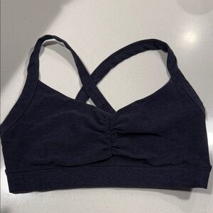 Vuori Heather Blue Cross-Back Sports Bra
